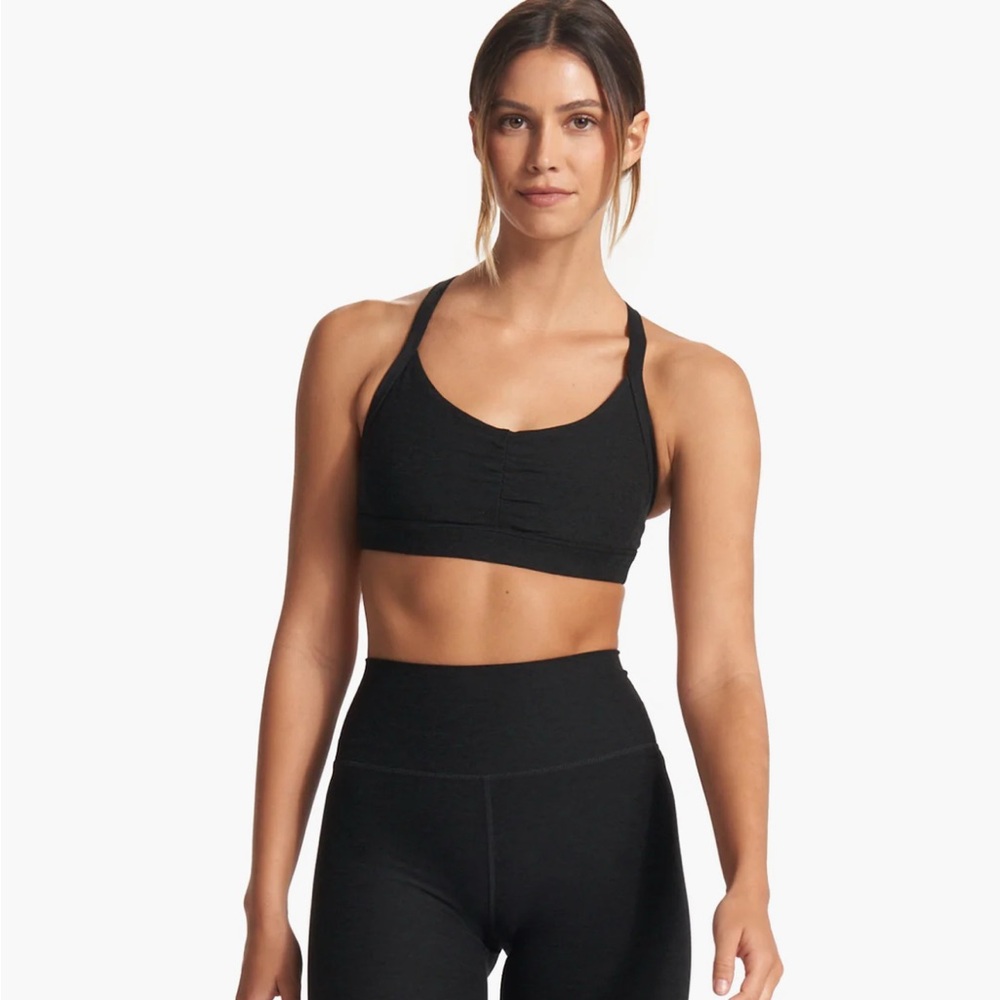 Vuori Elevation Ruched Sports Bra Black